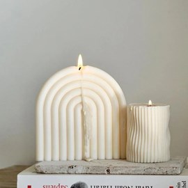 Bougie décorative grande arch ekru