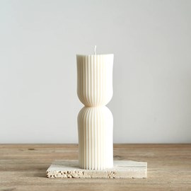 Bougie décorative 17cm ekru