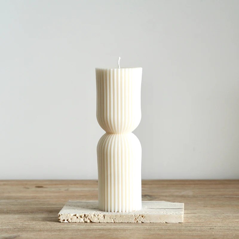 Bougie décorative 17cm ekru