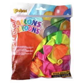 100 ballons assortis neon