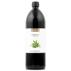 Huile de chanvre de bretagne bio - 1l - fraîcheur garantie oxycert® - vierge & d