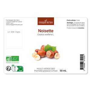 Huile de noisette bio - 1l - fraîcheur garantie oxycert® - vierge & de 1?? press