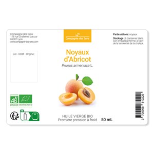 Huile de noyaux d'abricot bio - 1l - fraîcheur garantie oxycert® - vierge & de 1