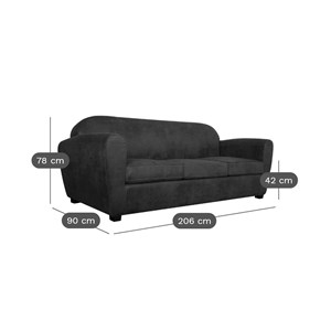 Canapé microfibre aspect cuir vieilli owen