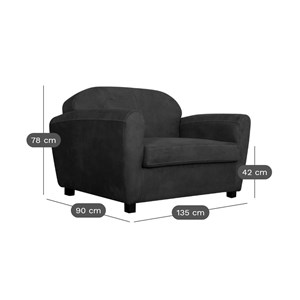 Canapé aspect cuir vieilli owen 2 places