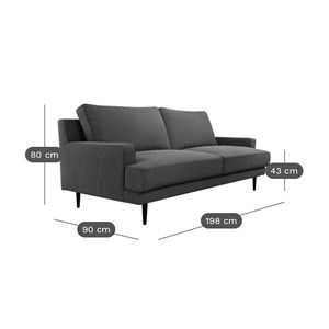 Canapé velours oscar 3 places