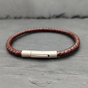Bracelet cuir homme tréssé