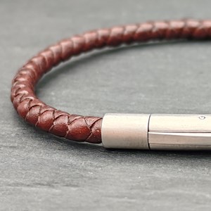 Bracelet cuir homme tréssé