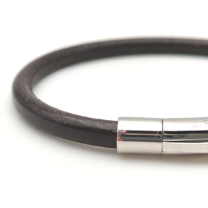 Bracelet cuir homme marron foncé