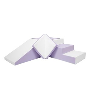 Set de 4 blocs en mousse violet blanc