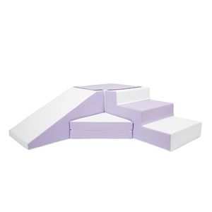 Set de 4 blocs en mousse violet blanc