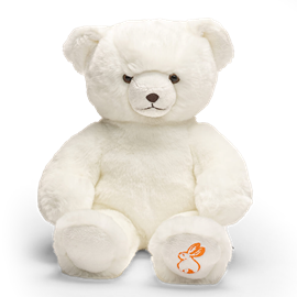 Peluche ours emile blanc