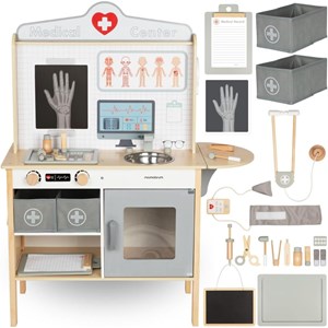 Jeux imitation docteur bois +accessoires