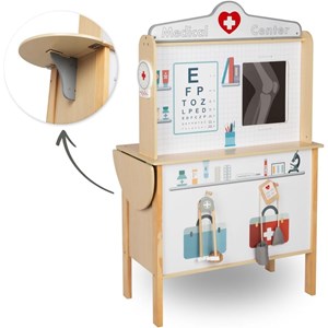 Jeux imitation docteur bois +accessoires