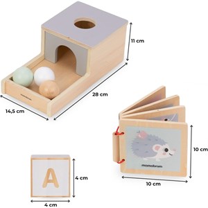 Jeux éveil sensoriel montessori bois