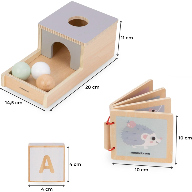 Jeux éveil sensoriel montessori bois (Mamabrum) - Image 3