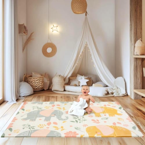 Moby System - Tapis d'éveil bébé pliable double faces