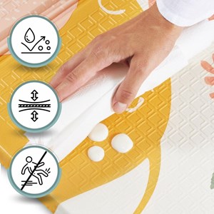 Tapis d'éveil bébé pliable double faces