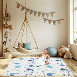 Tapis d'éveil bébé mousse, motif espace