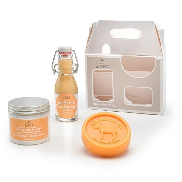 Coffret découverte lait d'ânesse oranger