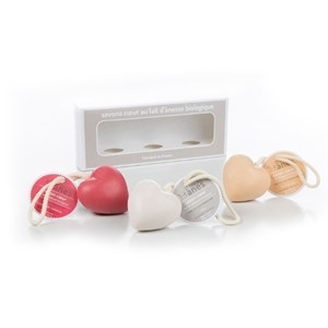 Coffret 3 savons cœurs au lait d'ânesse