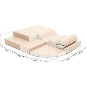Ensemble blocs roulade beige- blanc