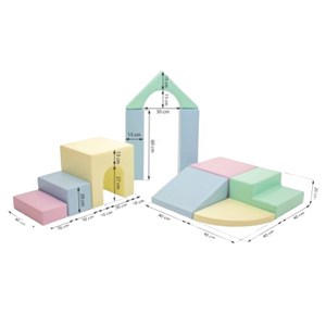 Ensemble grands blocs pastel clair