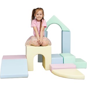 Ensemble grands blocs pastel clair