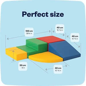 Ensemble blocs en mousse multicolore