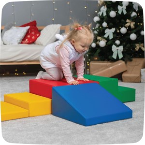 Ensemble blocs en mousse multicolore