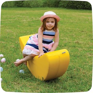 Rocker banana jaune en mousse