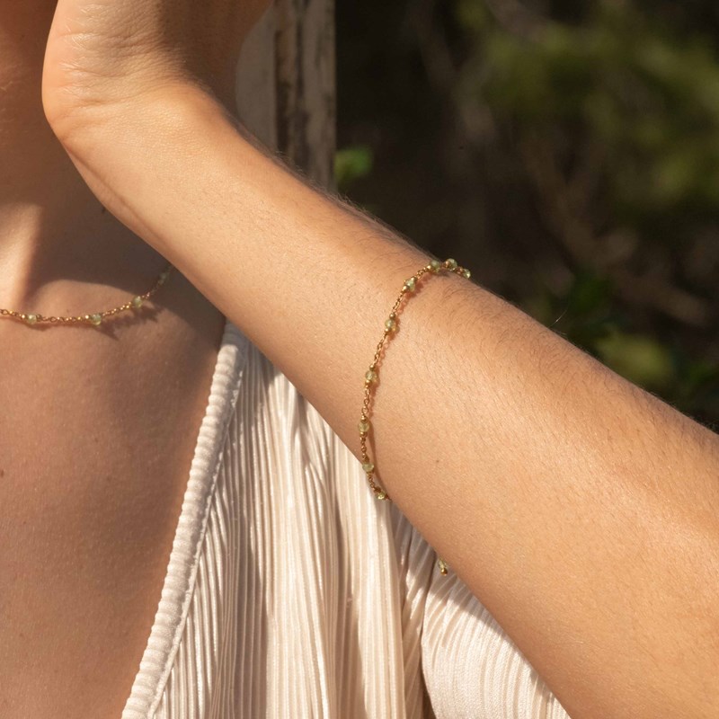 Bracelet elyssa en pierres péridot
