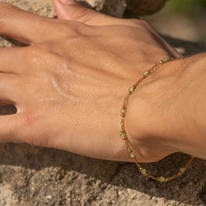 Bracelet elyssa en pierres péridot