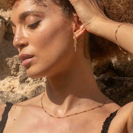 Collier elyssa en pierres améthyste
