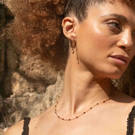 Parure elyssa en pierres grenat