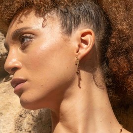 Boucles d'oreilles elyssa grenat