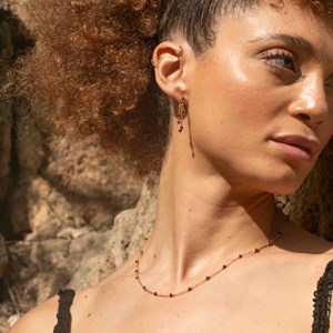 Boucles d'oreilles elyssa grenat
