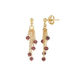 Boucles d'oreilles elyssa grenat