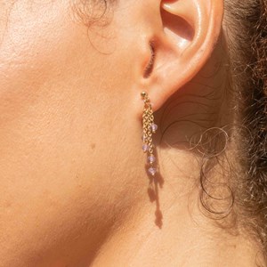 Boucles d'oreilles elyssa améthyste