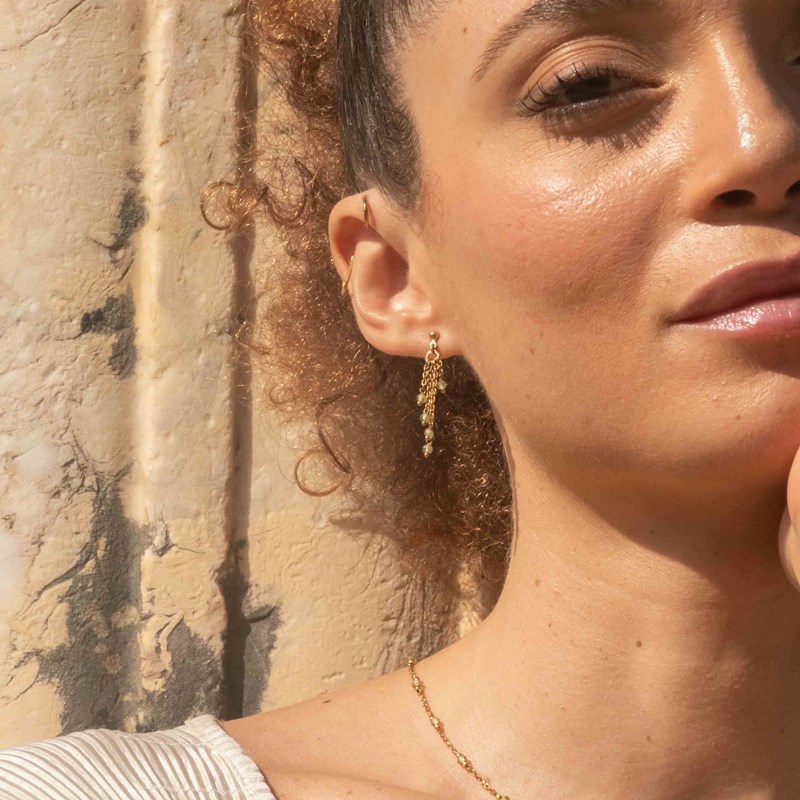 Boucles d'oreilles elyssa péridot