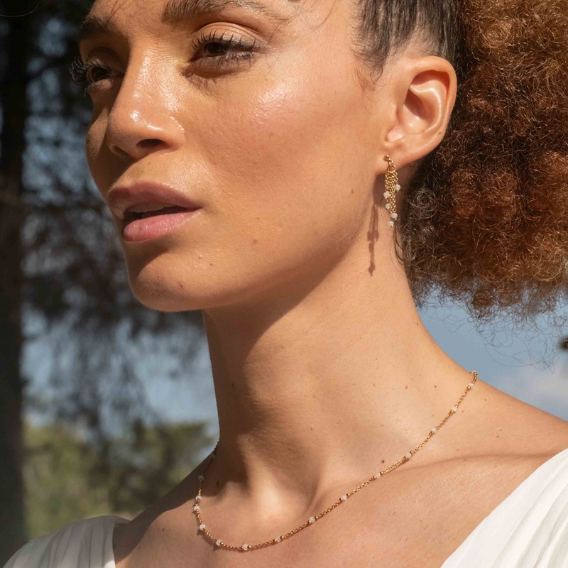 Boucles d'oreilles elyssa pierre de lune