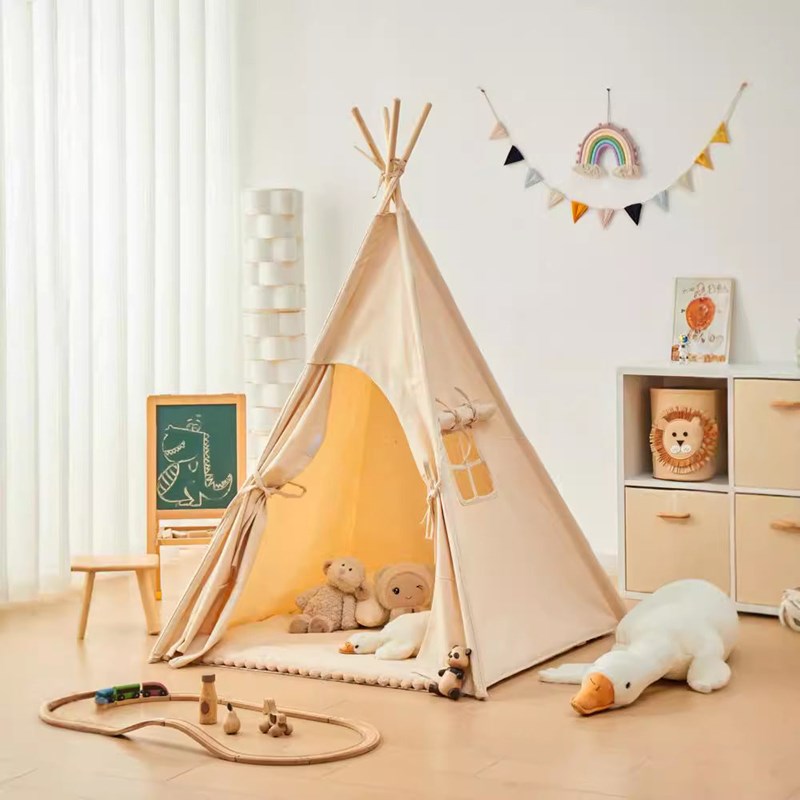 Tipi enfant en coton avec tapis (Babykare) - Couverture