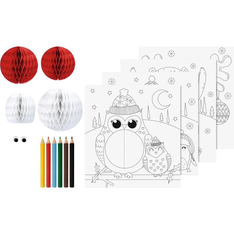 Kit de coloriage 3d - animaux de l'hiver