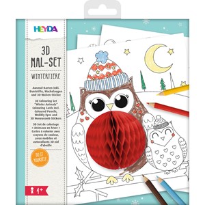 Kit de coloriage 3d - animaux de l'hiver