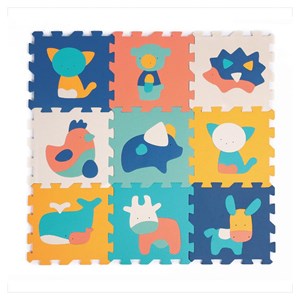 9 dalles animaux mousse a assembler