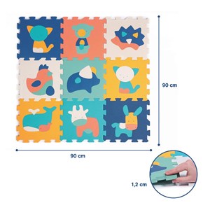 9 dalles animaux mousse a assembler