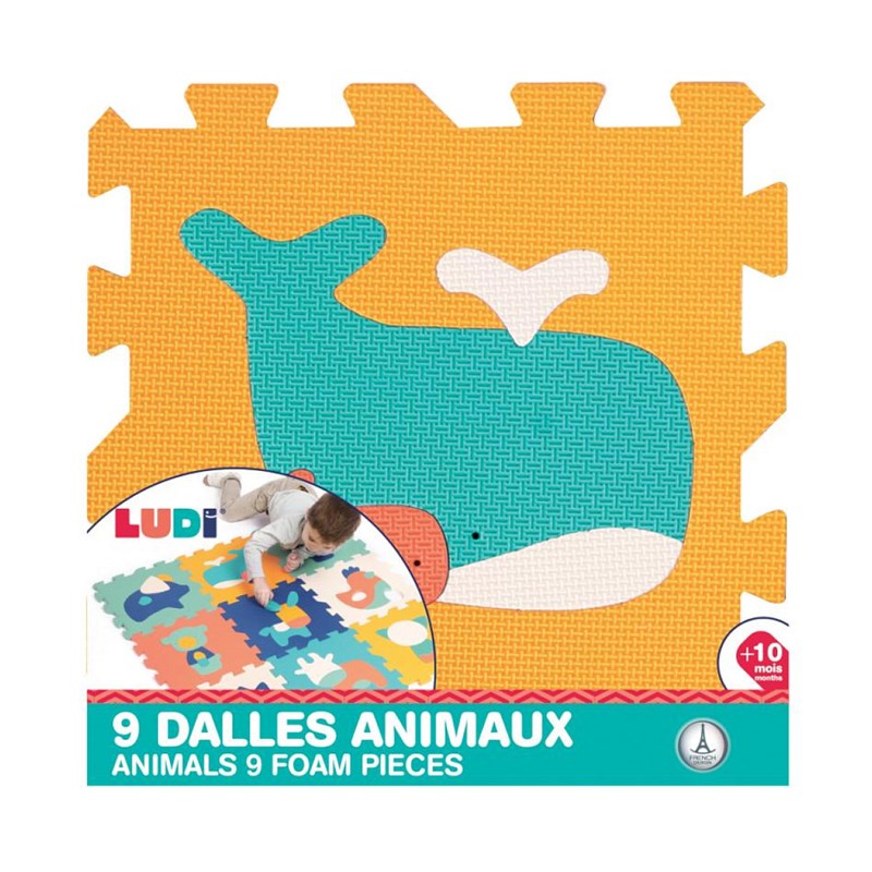Ludi - 9 dalles animaux mousse a assembler