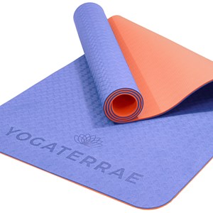 Tapis yoga lavande corail tpe + sangle