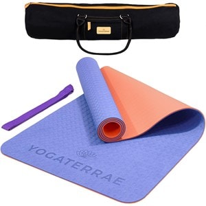 Tapis yoga lavande corail tpe sangle sac