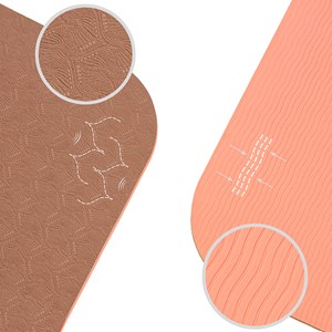 Tapis yoga marron corail tpe + sangle